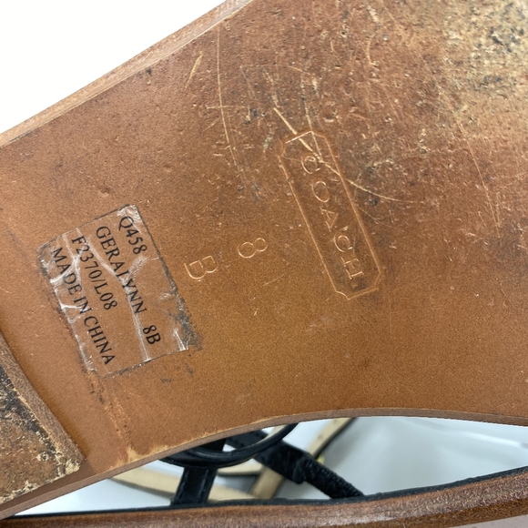 COACH Patent Leather Geralynn Gladiator Sandals Sz 8 - Picture 7 of 8